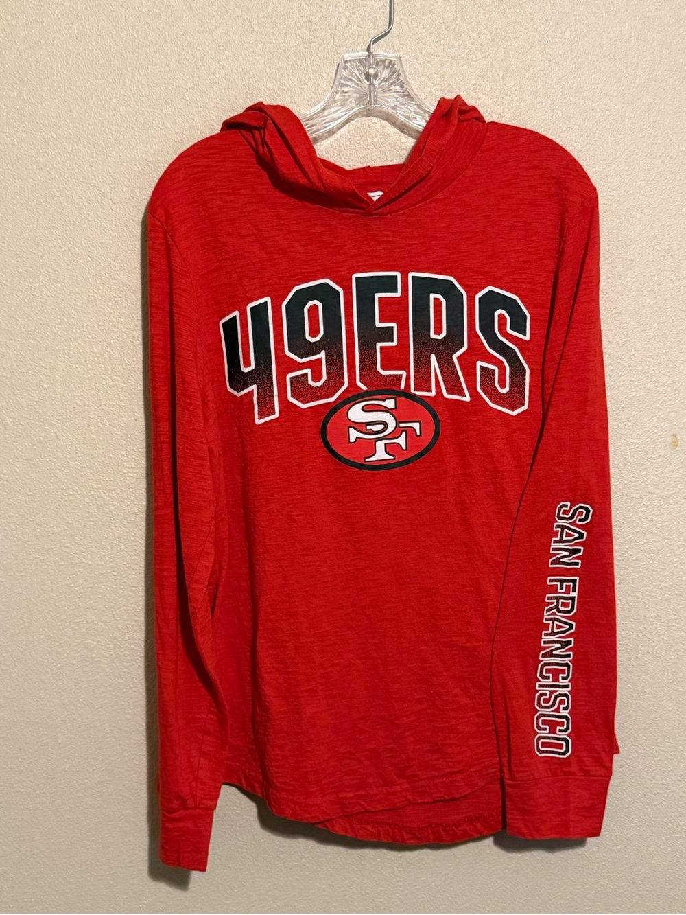 Fanatics Red San Francisco 49ers Hooded Long-Sleeve Shirt